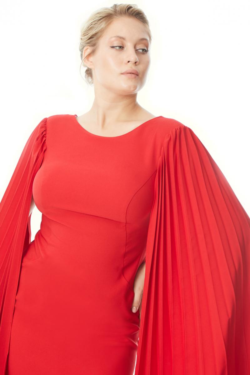 Red velvet sleeveless mini dress